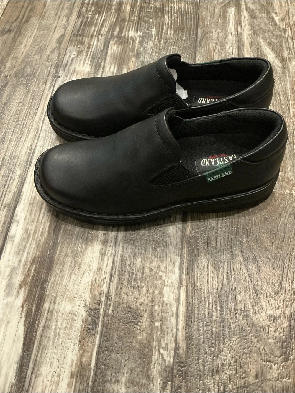 Eastland Black Slip-On Leather Loafers Size 7